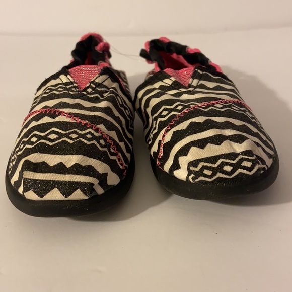 Sketchers bobs white black pink sparkles slip on shoes size 12 NEW - Picture 2 of 10